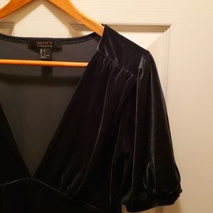 Dark Green Velvet Bodysuit